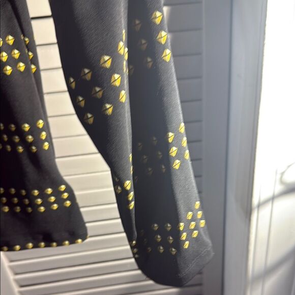 Michael Kors Black and Gold Graphic Blouse - Picture 6 of 8